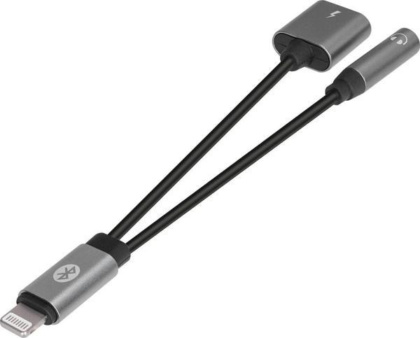 S-Link Sl-Ta40M Lightning Gri Metal 2İn1 Bluetooth Şarj+Kulaklık Çevirici - Image 1