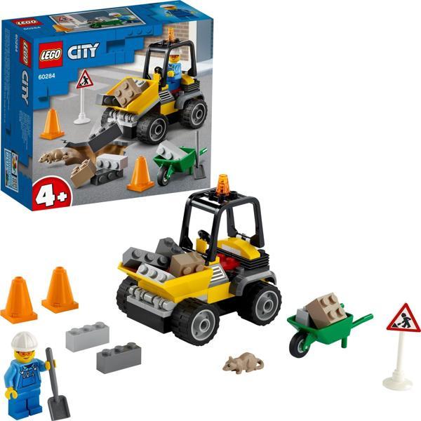 LEGO City Yol Çalışması Aracı 60284 Oyuncak Yapım Seti; Çocuklar için Havalı bir Yol Çalışması Seti (58 Parça) - Image 1