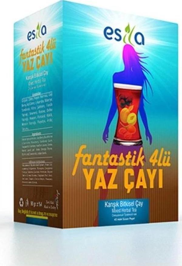 Esila Fantastik Dörtlü Yaz Karışık Bitki Süzen Poşet Çay 45 x 2 G 1kutu - Image 1