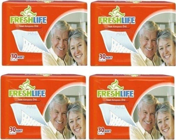 Freshlife Yatak Koruyucu Örtü 4'Lü Paket 120 Adet 60X90 Cm - Image 1
