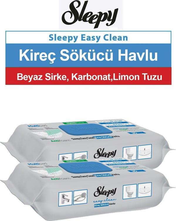 Sleepy Easy Clean Kireç Sökücü Havlu 30'Lu 2 Paket - Image 1