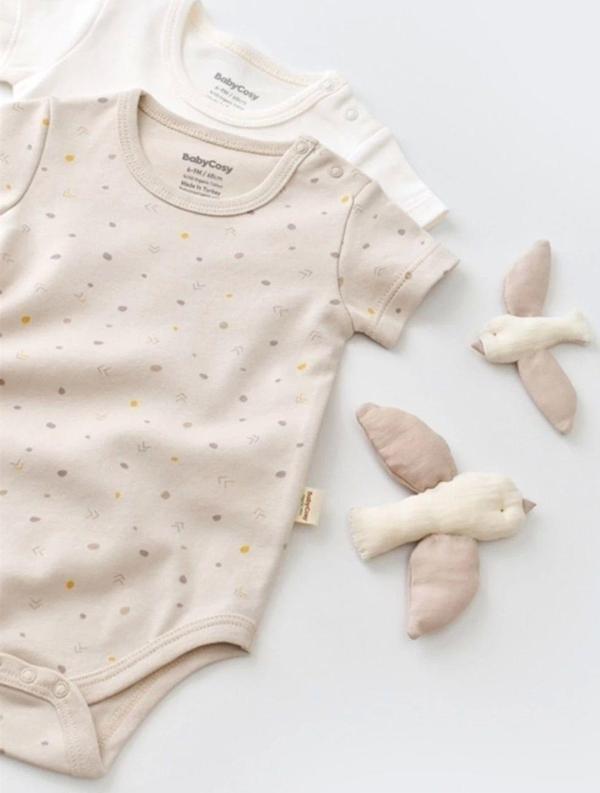 Baby Cosy Organik 2 Li Kısa Kollu Badi Taş 12-18 Ay - Image 1