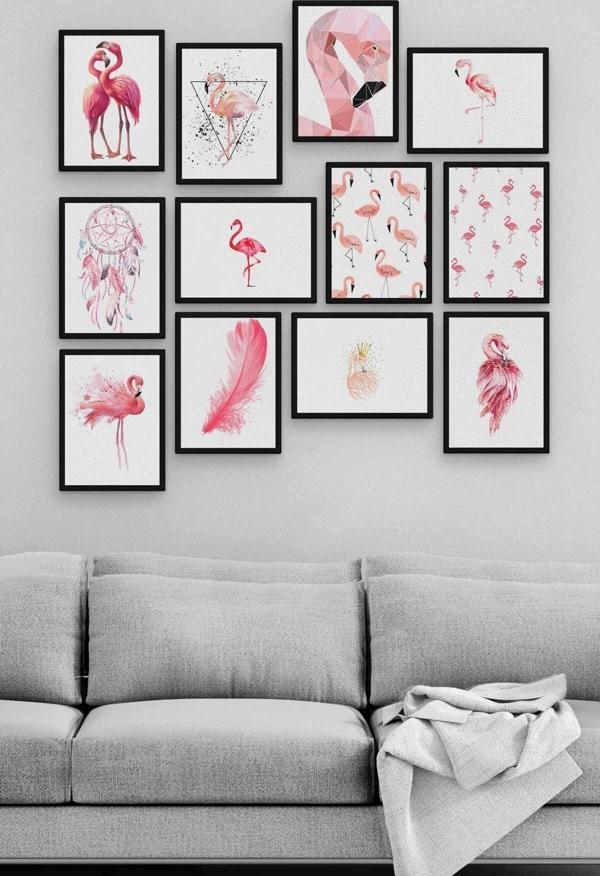 Flamingo 12 Parça Ahşap Mdf Tablo Zlltb252 - Image 1