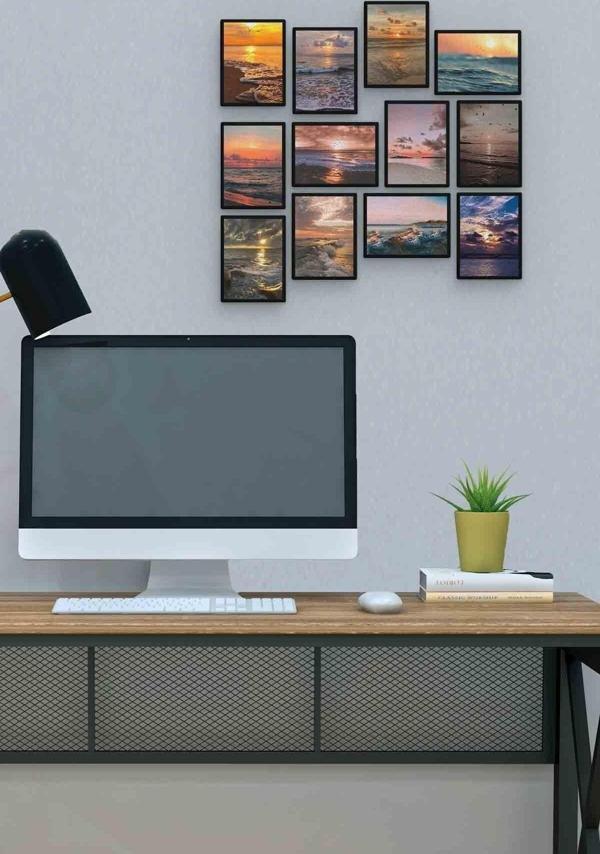 Manzara 12 Parça Mdf (ahşap) Tablo Ofis Boyu  - Image 1