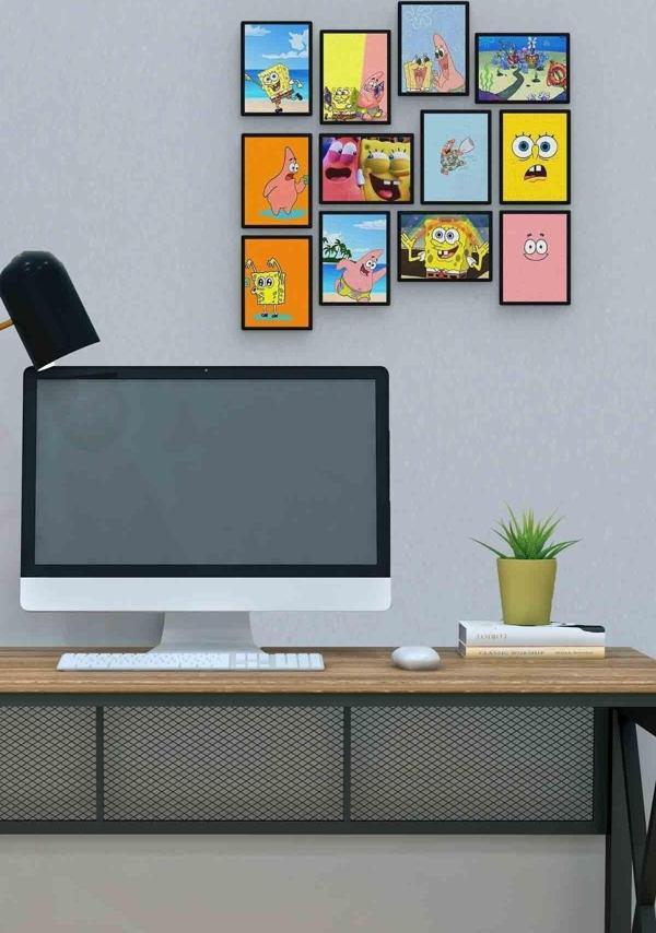 Sünger Bob 12 Parça Mdf (ahşap) Tablo Ofis Boyu  - Image 1