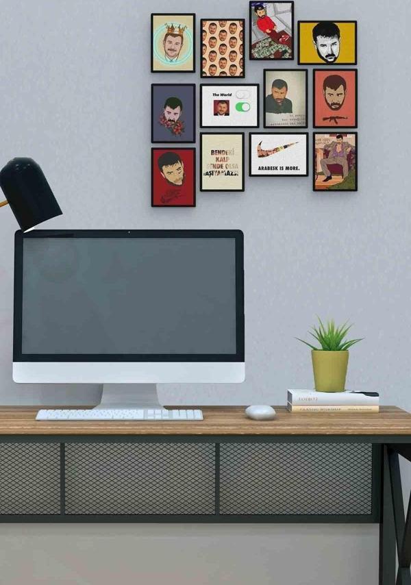 Azer Bülbül 12 Parça Mdf (ahşap) Tablo Ofis Boyu  - Image 1