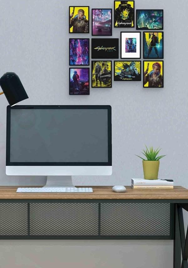 Cyberpunk 12 Parça Mdf (ahşap) Tablo Ofis Boyu  - Image 1