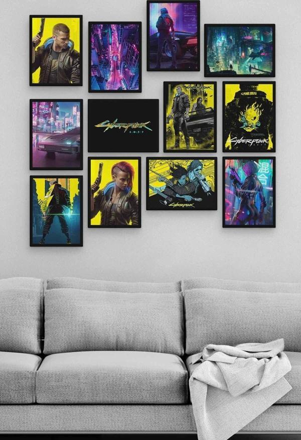 Cyberpunk 12 Parça Ahşap Mdf Tablo Zlltb263 - Image 1