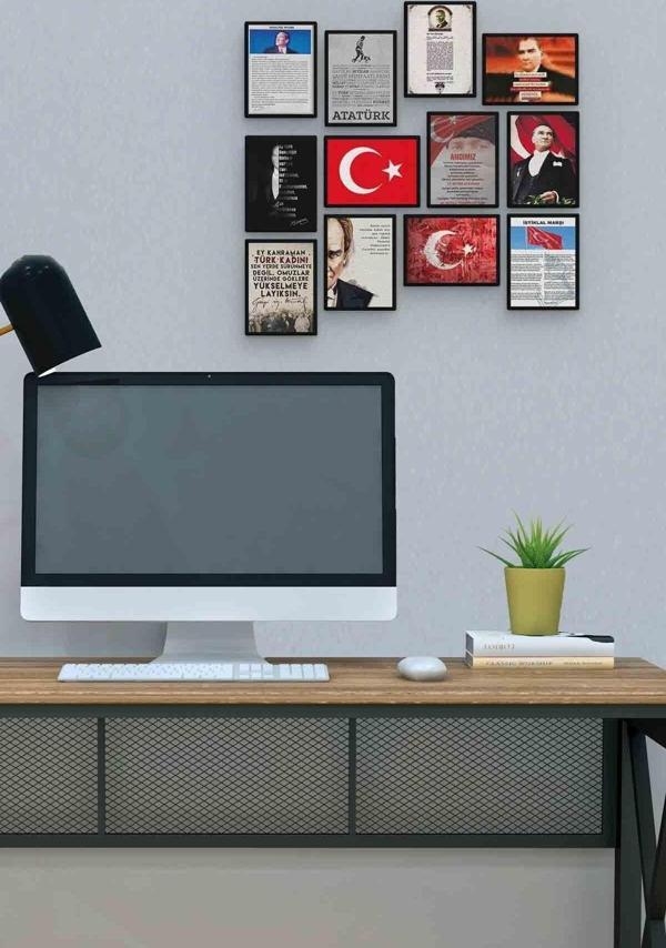 Gençliğe Hitabe 12 Parça Mdf (ahşap) Tablo Ofis Boyu  - Image 1