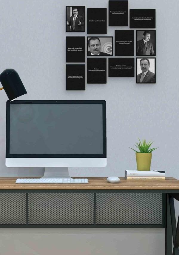 Muhsin Yazıcıoğlu 12 Parça Mdf (ahşap) Tablo Ofis Boyu  - Image 1