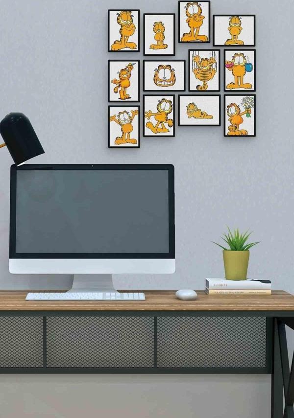 Garfield 12 Parça Mdf (ahşap) Tablo Ofis Boyu  - Image 1