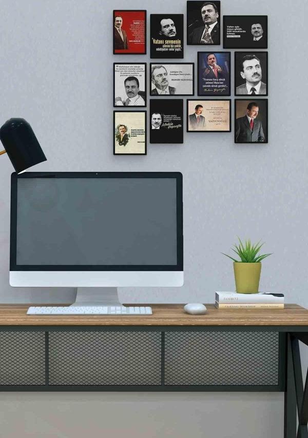 Muhsin Yazıcıoğlu 12 Parça Mdf (ahşap) Tablo Ofis Boyu  - Image 1