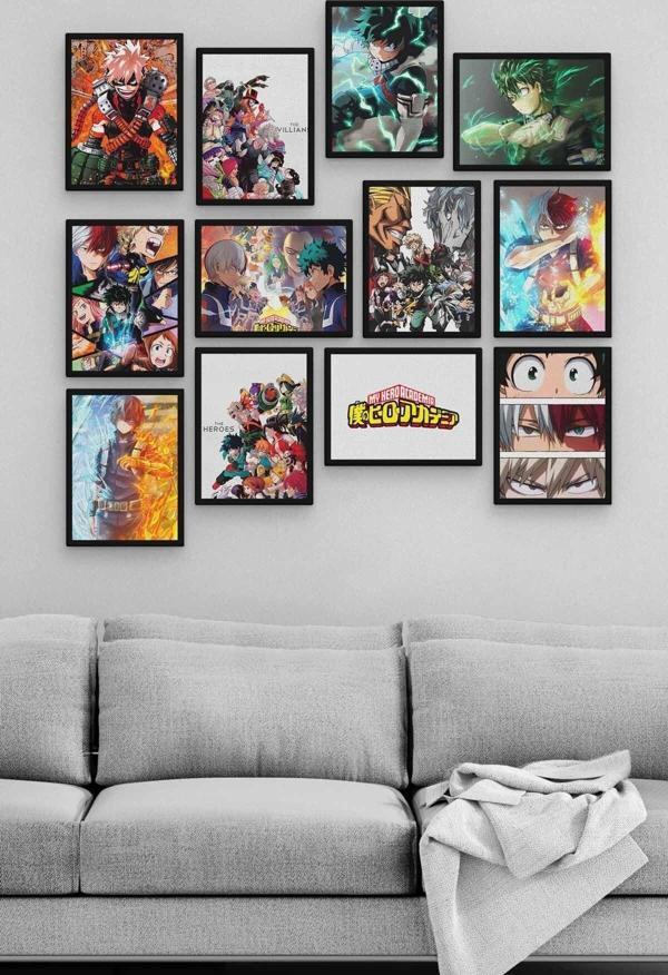 My Hero Academia 12 Parça Ahşap Mdf Tablo Zlltb350 - Image 1