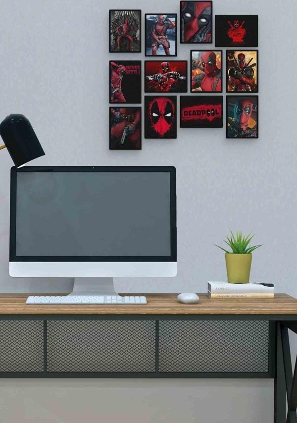 Deadpool 12 Parça Mdf (ahşap) Tablo Ofis Boyu  - Image 1