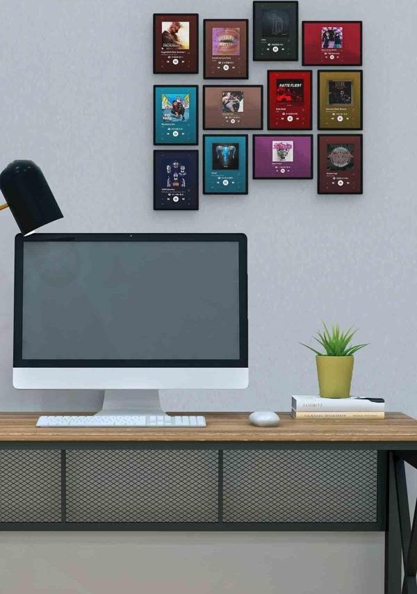 Alman Rap Spotify 12 Parça Mdf (ahşap) Tablo Ofis Boyu  - Image 1