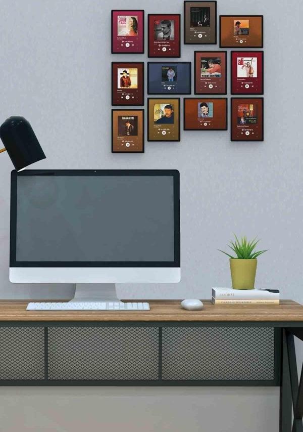 Arabesk Spotify 12 Parça Mdf (ahşap) Tablo Ofis Boyu  - Image 1