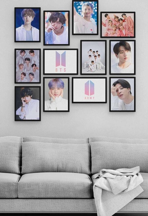 Bts 12 Parça Ahşap Mdf Tablo Zlltb363 - Image 1