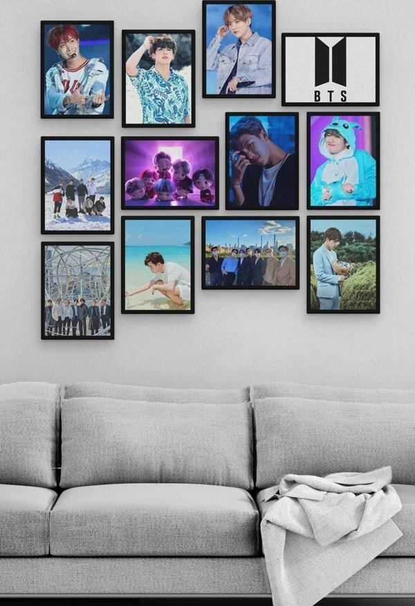 Bts 12 Parça Ahşap Mdf Tablo Zlltb418 - Image 1