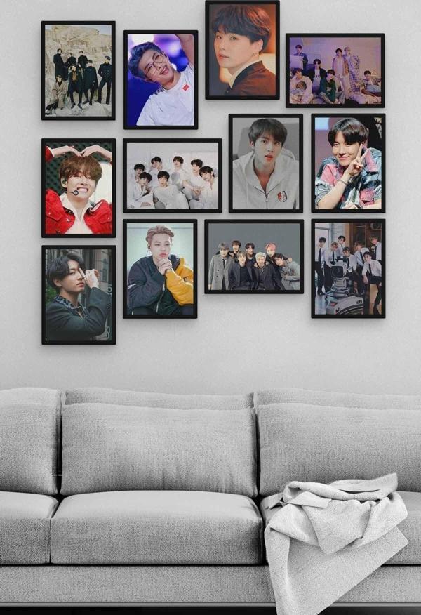 Bts 12 Parça Ahşap Mdf Tablo Zlltb273 - Image 1