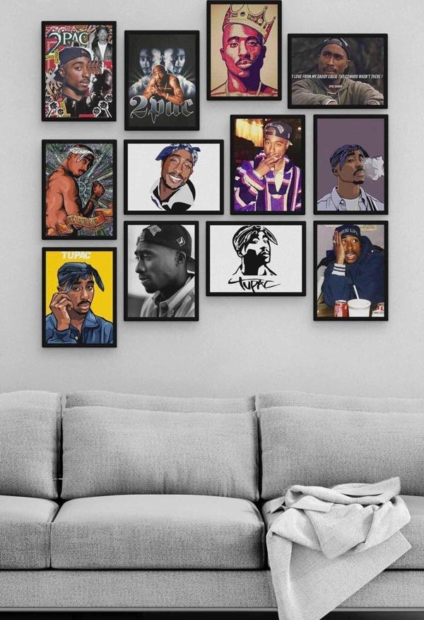 2pac 12 Parça Ahşap Mdf Tablo Zlltb404 - Image 1