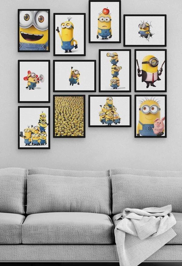 Minions 12 Parça Ahşap Mdf Tablo Zlltb253 - Image 1