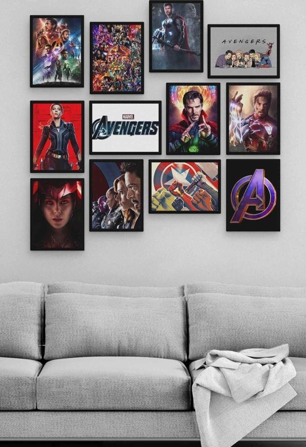 Avengers 12 Parça Ahşap Mdf Tablo Zlltb415 - Image 1