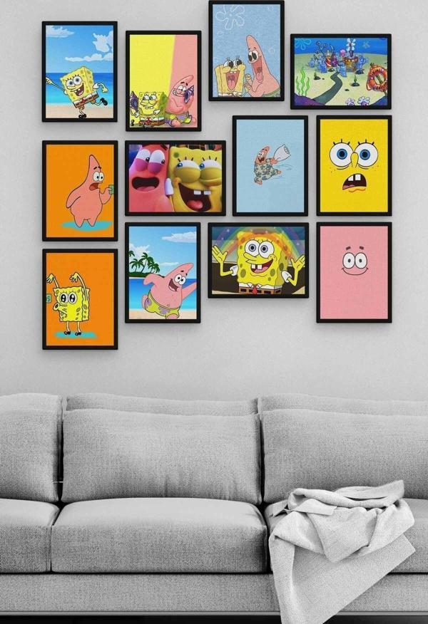 Sünger Bob 12 Parça Ahşap Mdf Tablo Zlltb233 - Image 1
