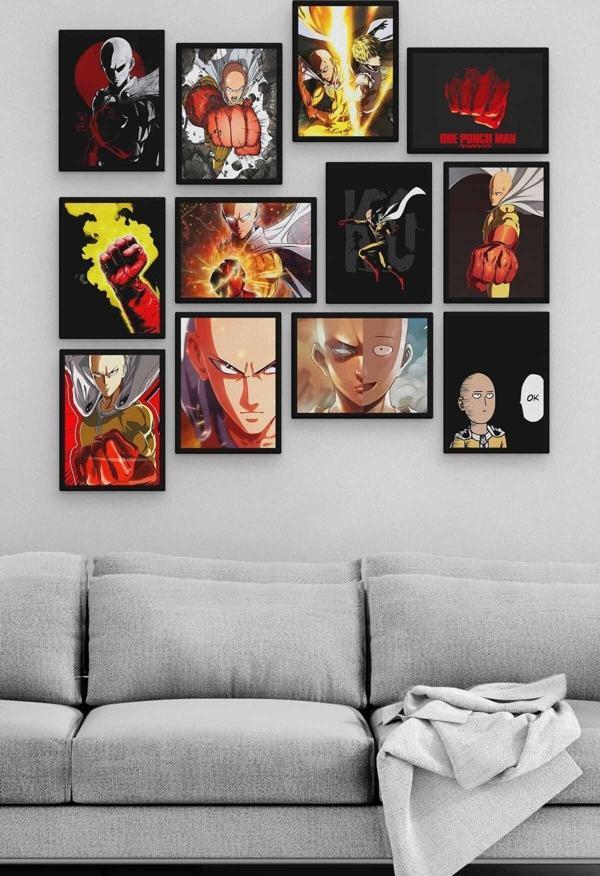 One Punch Man 12 Parça Ahşap Mdf Tablo Zlltb353 - Image 1