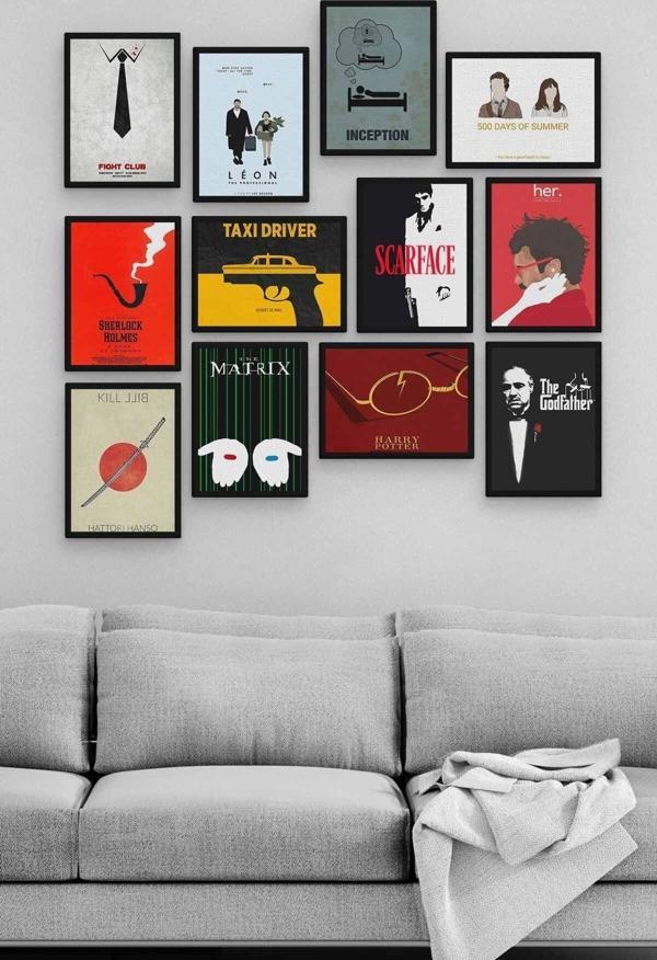 Unutulmaz Filmler 12 Parça Ahşap Mdf Tablo Zlltb399 - Image 1