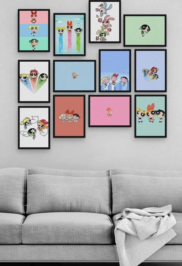Powerpuff Girls 12 Parça Ahşap Mdf Tablo Zlltb151 - Image 1