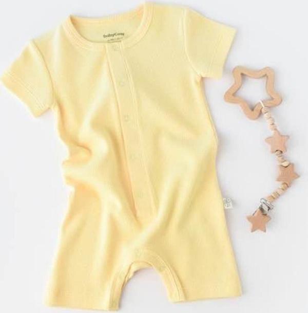 Baby Cosy Organik Kısa Kollu Tulum - Csyw1016 Sarı 6-9 Ay - Image 1