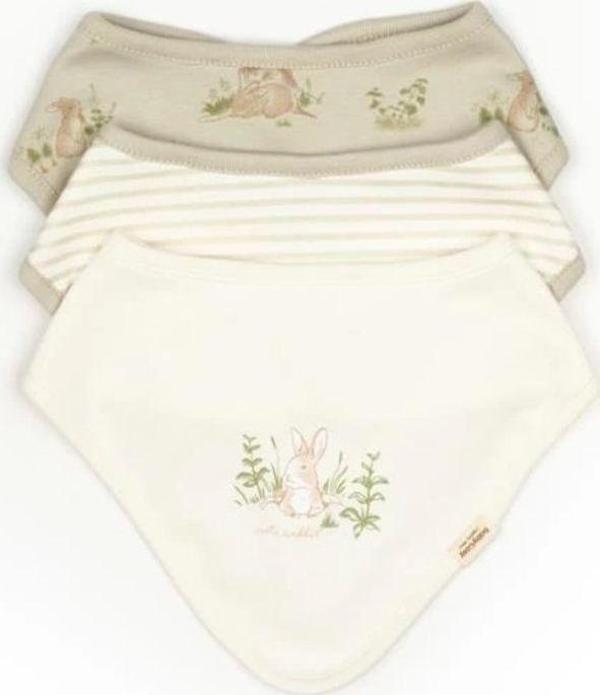 Baby Cosy Bebek 3Lü Fular %100 Organik Pamuk, Bebek Ve Yenidoğan Serisi - Csy5960 Ekru 0-3 Ay - Image 1