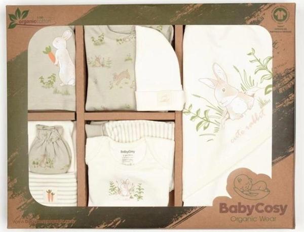 Baby Cosy Bebek 10Lu Kutu Set %100 Organik Pamuk, Bebek Ve Yenidoğan Serisi - Csy5113 Ekru 0-3 Ay - Image 1