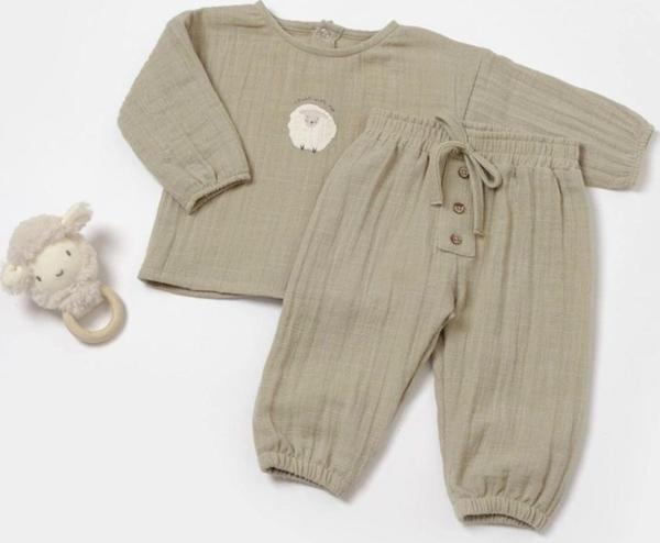Baby Cosy Organik Alt & Üst Takım Yeşil 6-9 Ay - Image 1