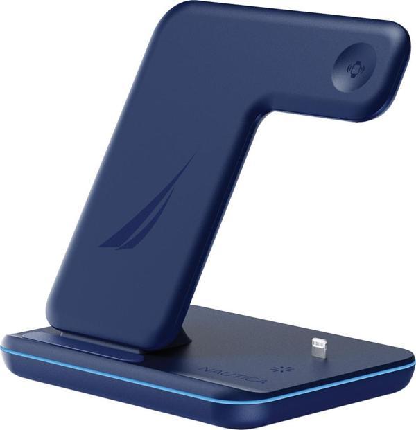 Nautica CH400 Apple Uyumlu 3'in 1 Magsafe 15W Hızlı Şarj istasyonu Navy - Image 1