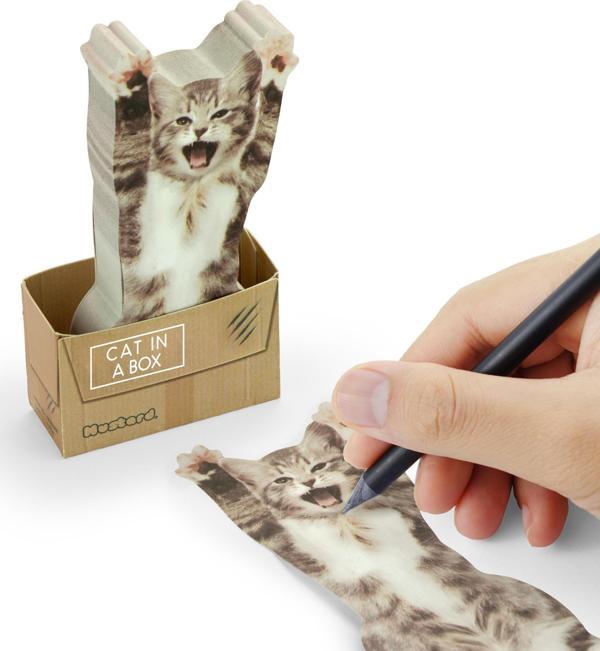 Mustard Cat in a Box Kitap Ayracı - Image 1