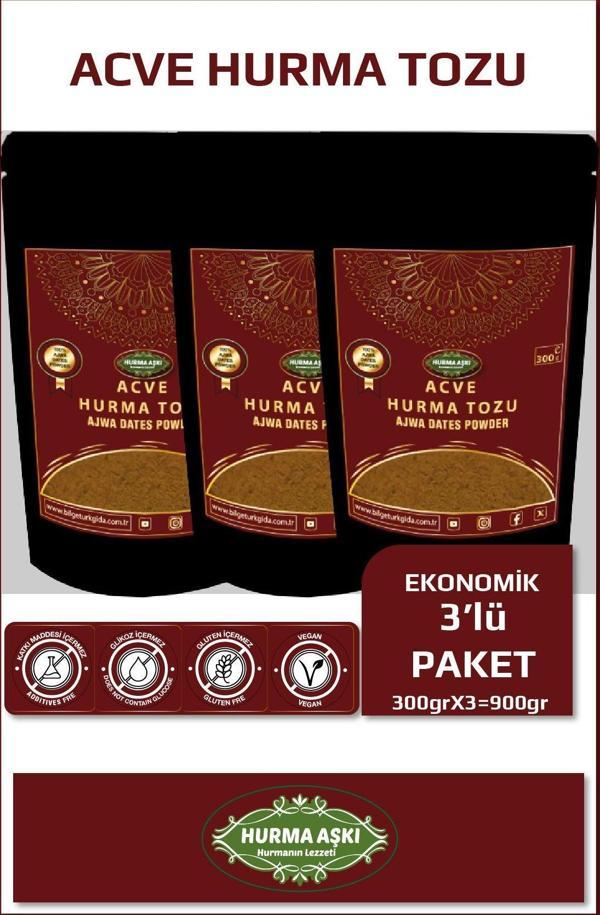 Hurma Aşkı Acve Hurma Tozu 300Grx3=900Gr - Image 1