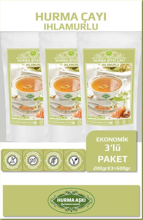 Hurma Aşkı Hurma Çayı Ihlamurlu 200Grx3=600Gr - Image 1