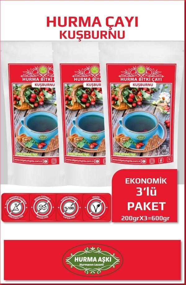 Hurma Aşkı Hurma Çayı Kuşburnu 200Grx3=600Gr - Image 1