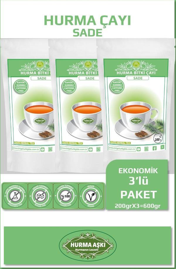 Hurma Aşkı Hurma Çayı Sade 200Grx3=600Gr - Image 1