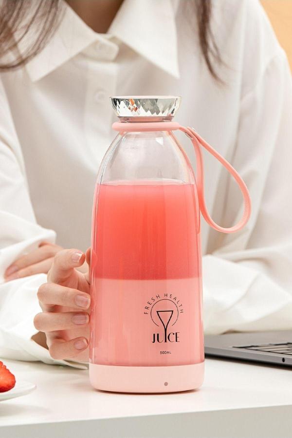 Wrapsol 50 Hz / 60 Hz Smoothie Blender Taşınabilir Şarjlı Kişisel Mini Meyve Karıştırıcı 500 Ml İthalatçı G - Image 1