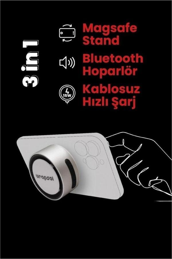 Wrapsol Magsafe Fast Charger 3 In 1 Airsound / Magsafe Bluetooth Speaker / - Image 1