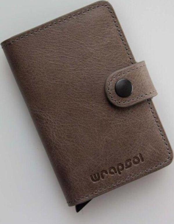 Wrapsol Mekanizmalı Cüzdan Tekli Vizon Deri - Image 1