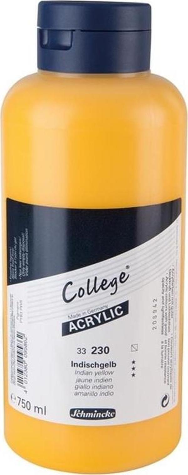 Schmincke College Akrilik Boya 750ml - 230 Indian Yellow - Image 1