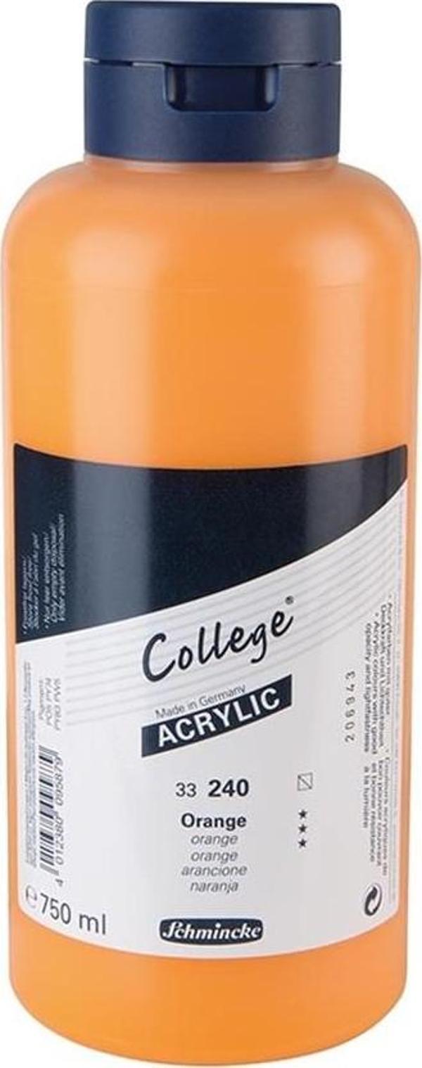 Schmincke College Akrilik Boya 750ml - 240 Orange - Image 1