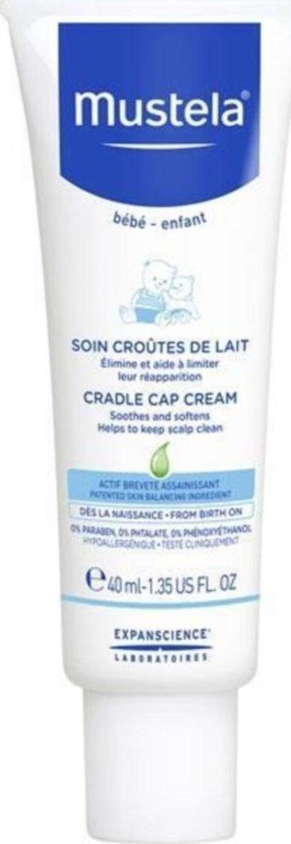 Mustela Cradle Cap Cream 40 Ml - Saç Pullanmalarına Karşı Bakım Kremi - Image 1