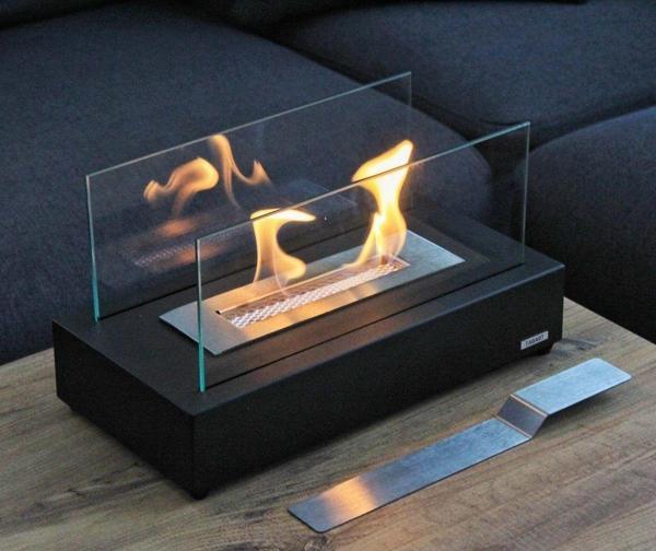 TABART Black-Iron Mini V.1 Metal Masaüstü Bioethanol Şömine 1Lt Bioethanol Şömine Yakıtı - Image 1