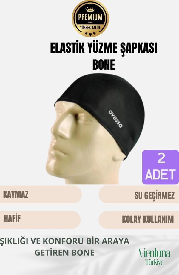 Özel Tasarım Suya Dayanıklı Silikon Havuz Deniz Kullanımına Uygun Esnek Yüzme Bonesi 2'li Set - Image 1