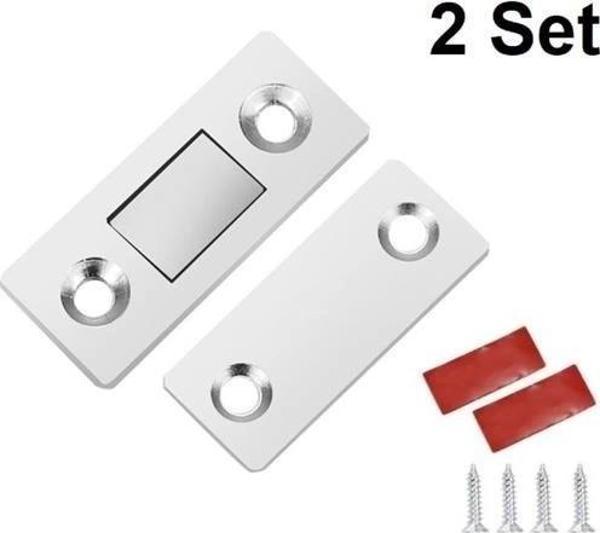 ® 2 Çift Çok Amaçlı Kapı Kapak Dolap Çekmece Mobilya Durdurucu Kapatıcı Mıknatıslar - Image 1