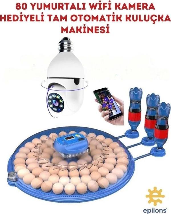 80 Yumurta Kapasiteli Tam Otomatik Çiftlik Kuluçka Makinesi Wifi Ampul Kamera Hediyeli Mz-80 - Image 1